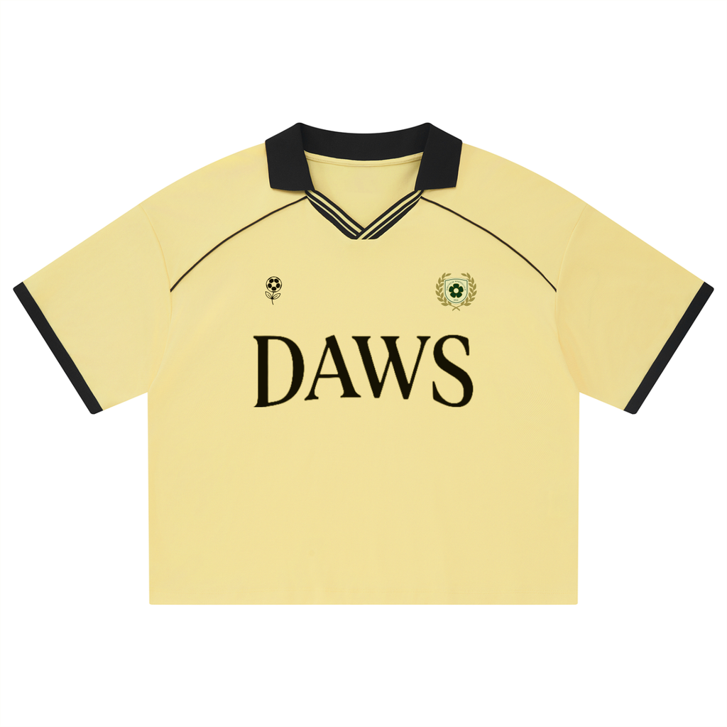 Unisex Collared Piping Boxy Soccer Jersey