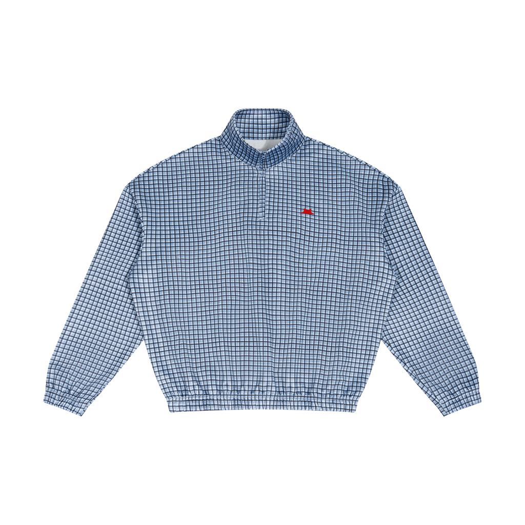 Unisex Plaid Quarter-Zip Sweatshirt
