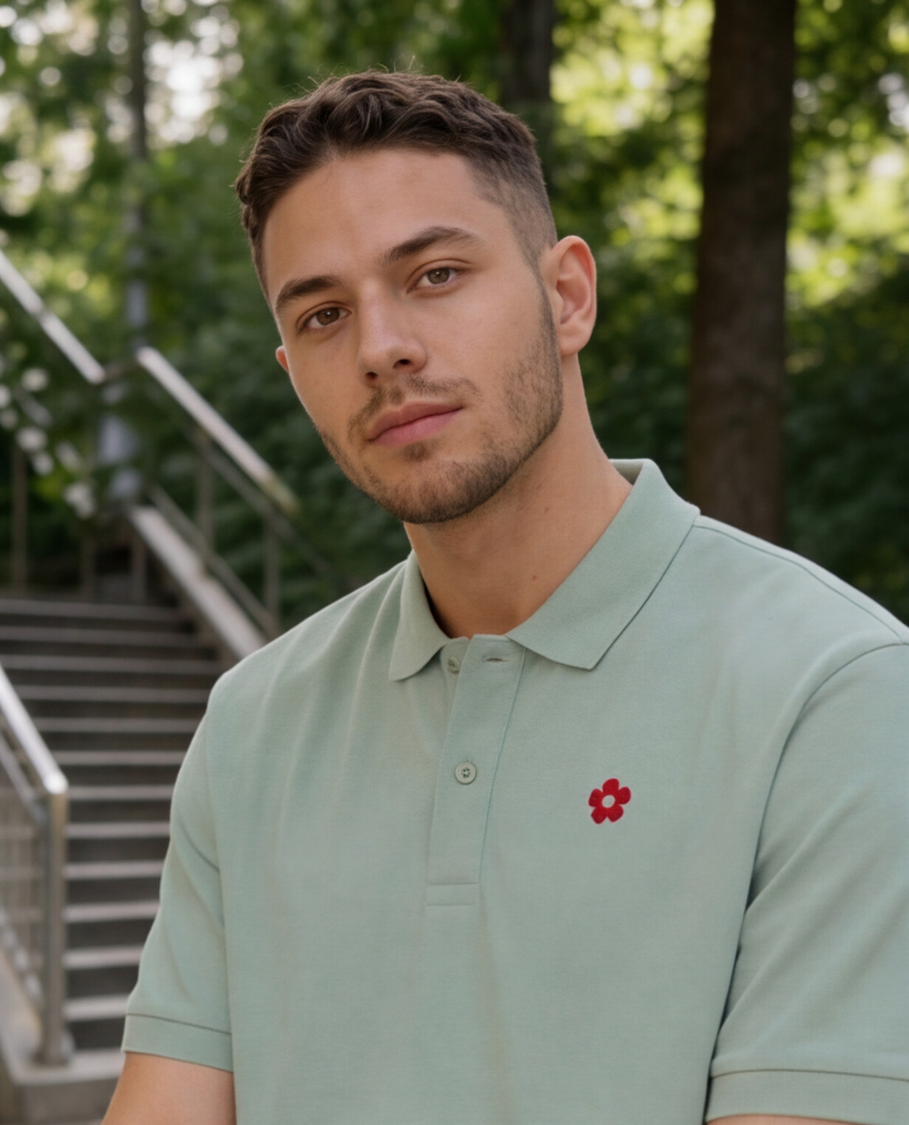 Polo Vera Redflower Classic — Bordado