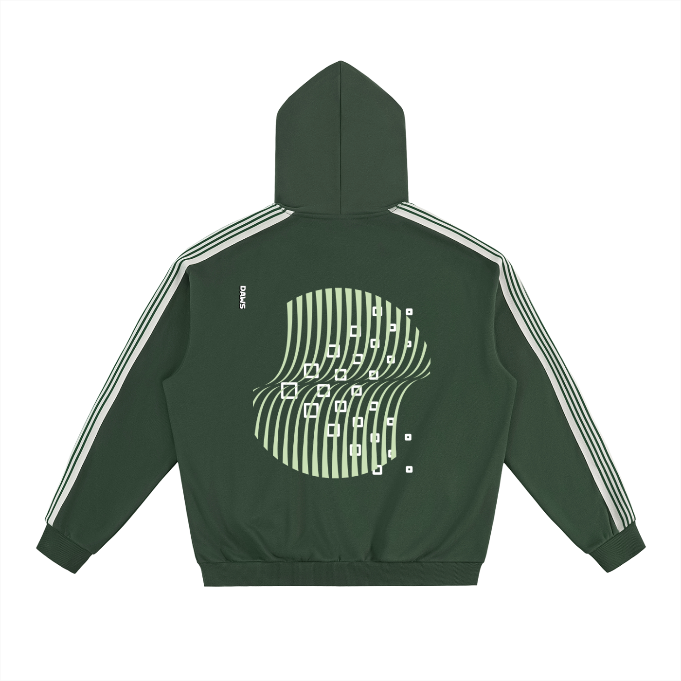 Sudadera Oversize con capucha y rayas laterales DAWS Select vista trasera