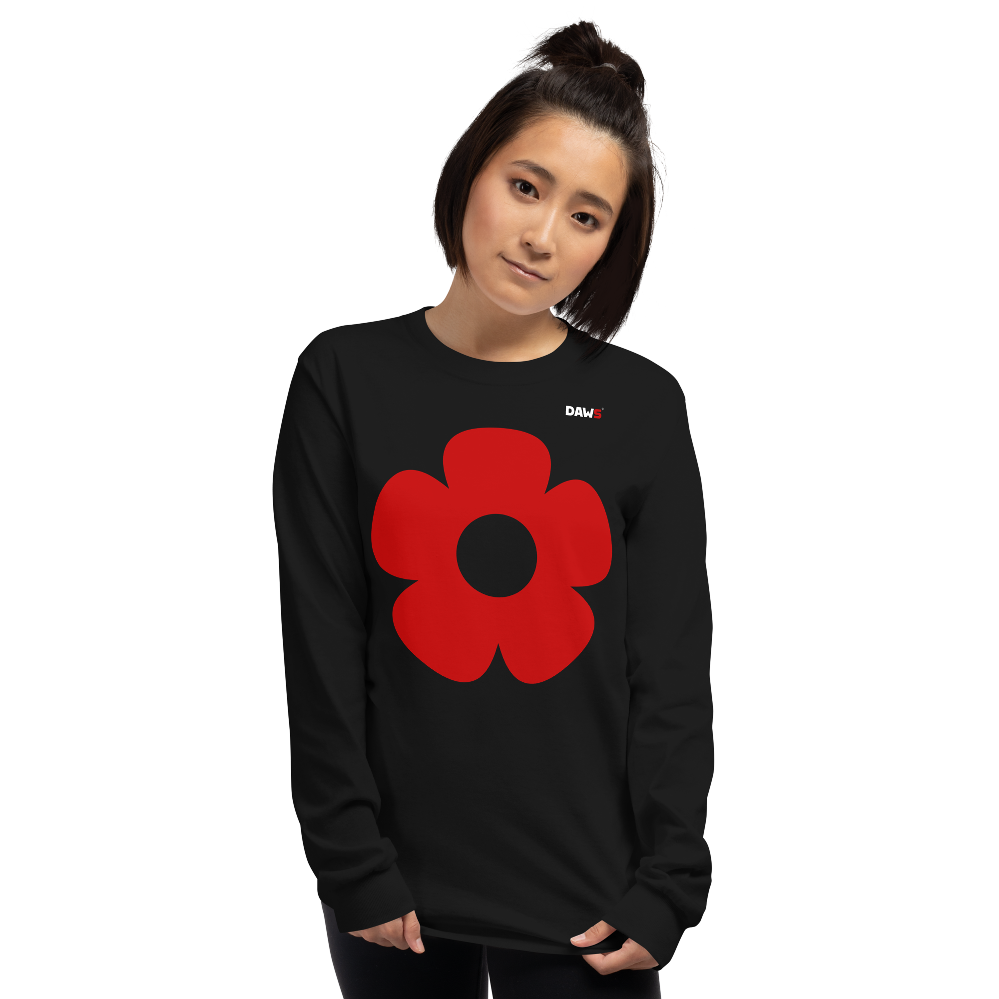 Camiseta manga larga mujer negra