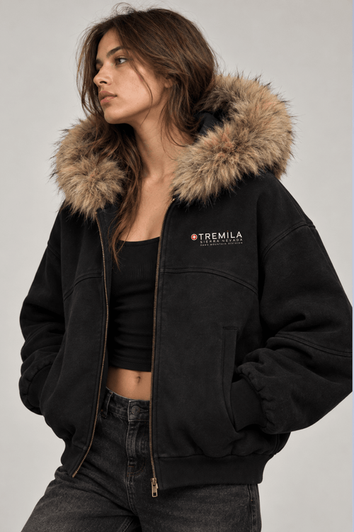 +3000 Fur Hoodie Black - Chaqueta DAWS