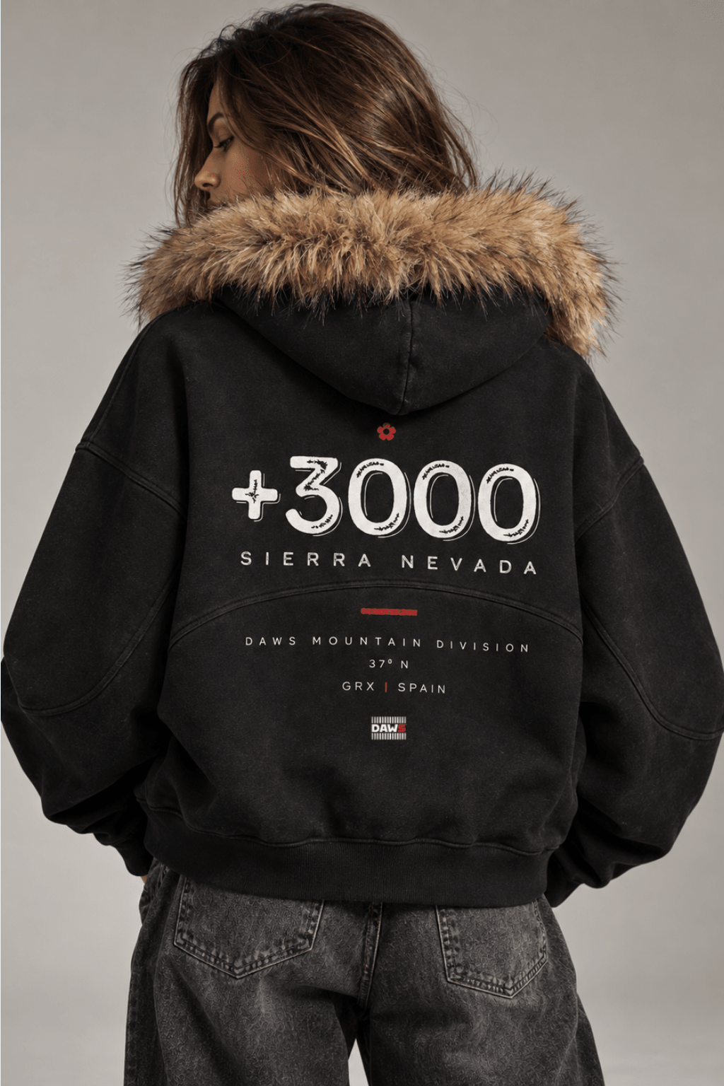 +3000 Fur Hoodie Black - Chaqueta DAWS