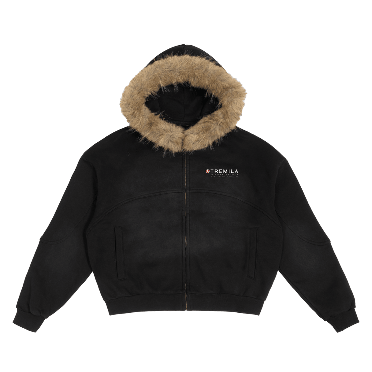 +3000 Fur Hoodie Black - Chaqueta DAWS