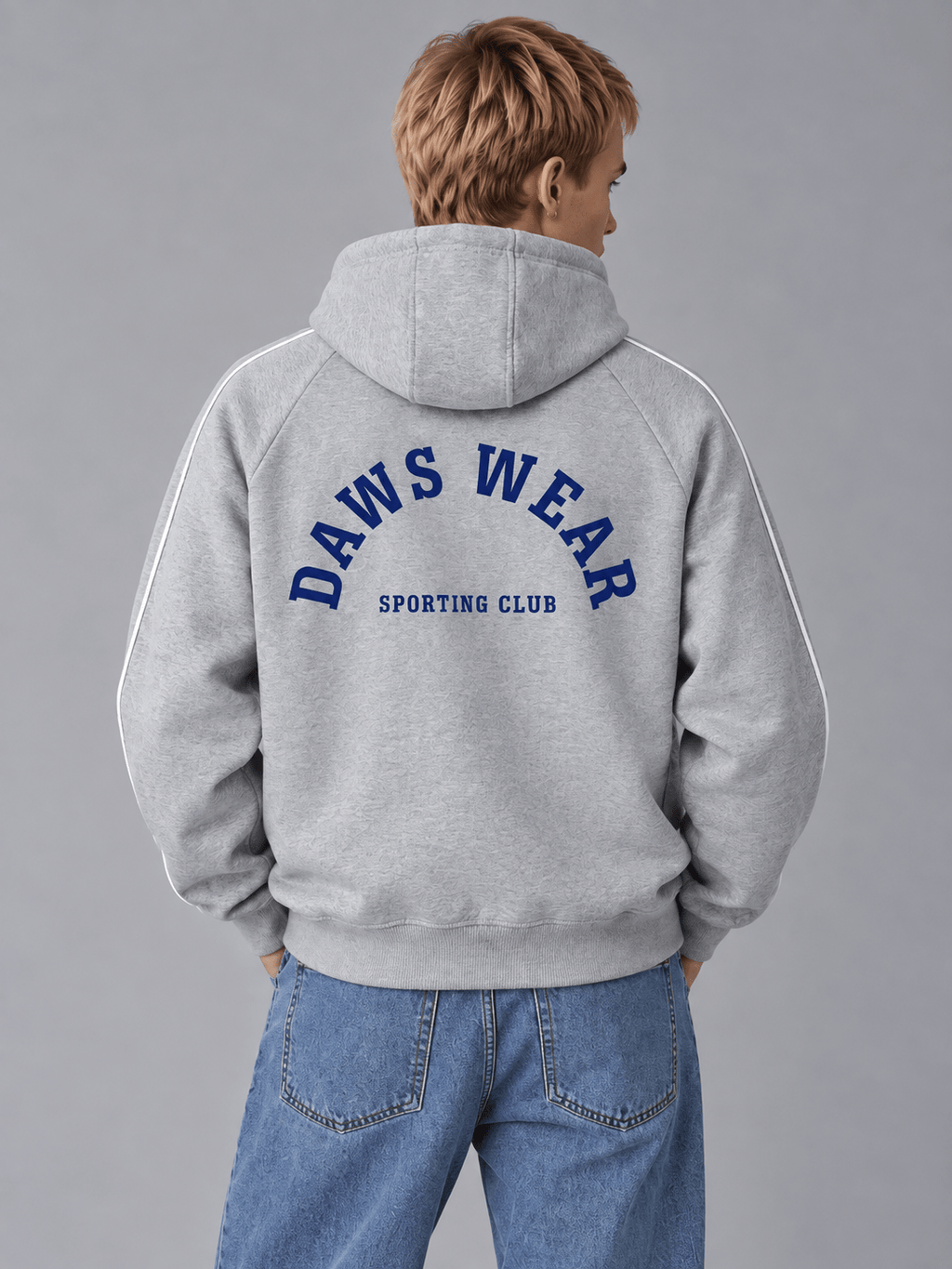 Calder Zip Hoodie — Gris Flower Gray - DAWS