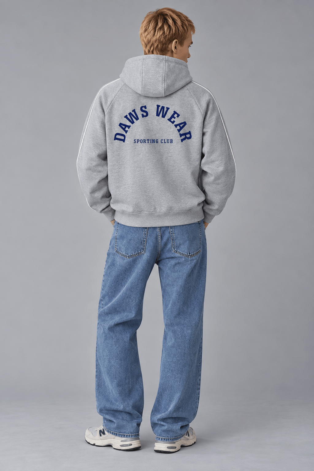 Calder Zip Hoodie — Gris Flower Gray - DAWS