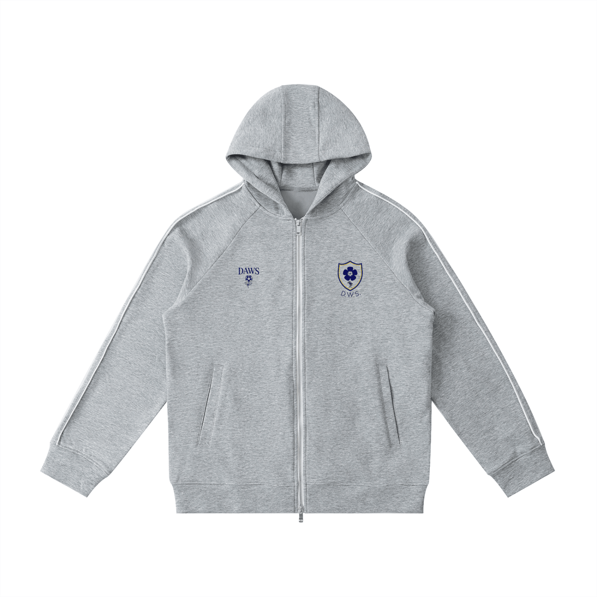 Calder Zip Hoodie — Gris Flower Gray - DAWS