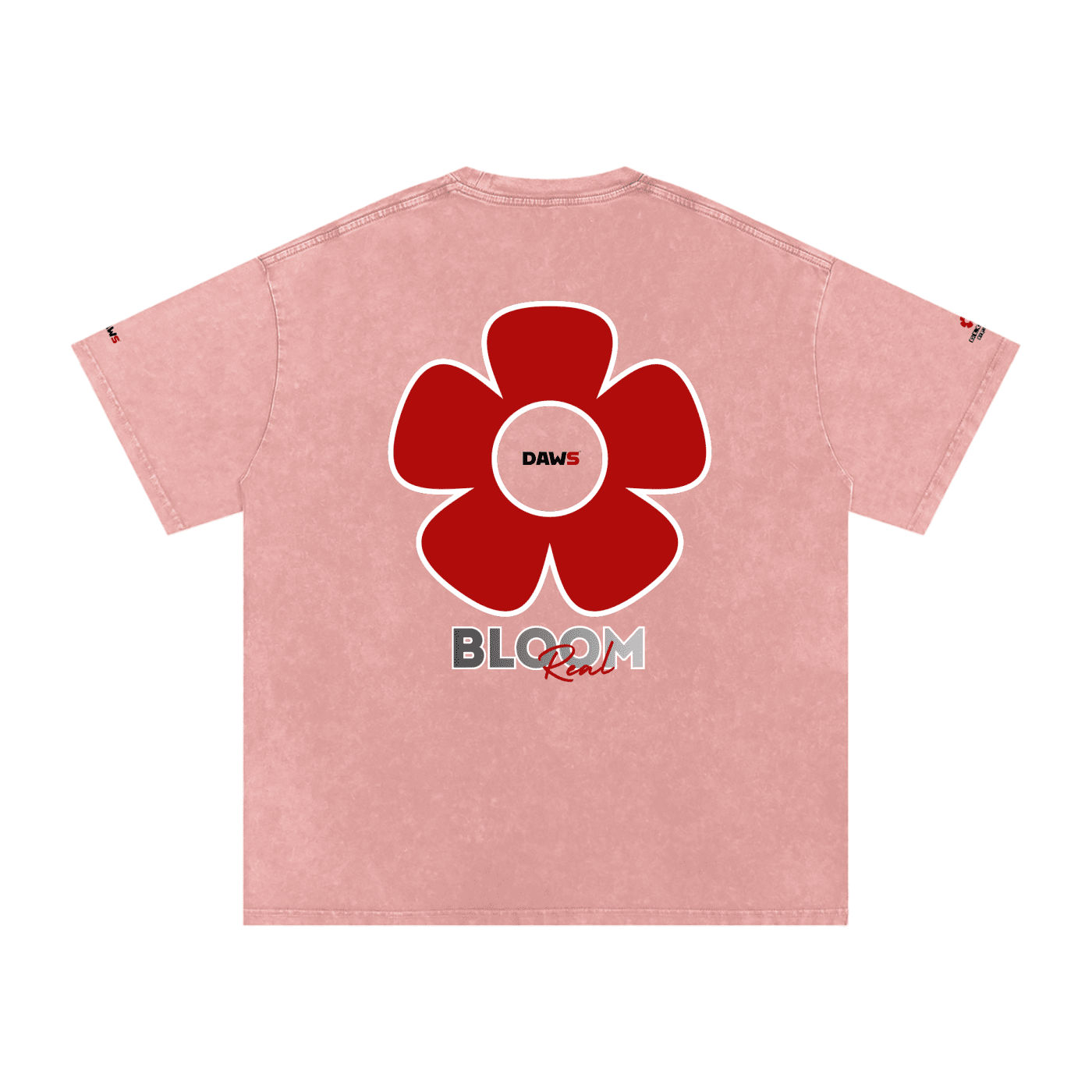 Camiseta Bloom Real oversize de algodón lavado a nieve DAWS Select unisex color - Streetwear DAWS