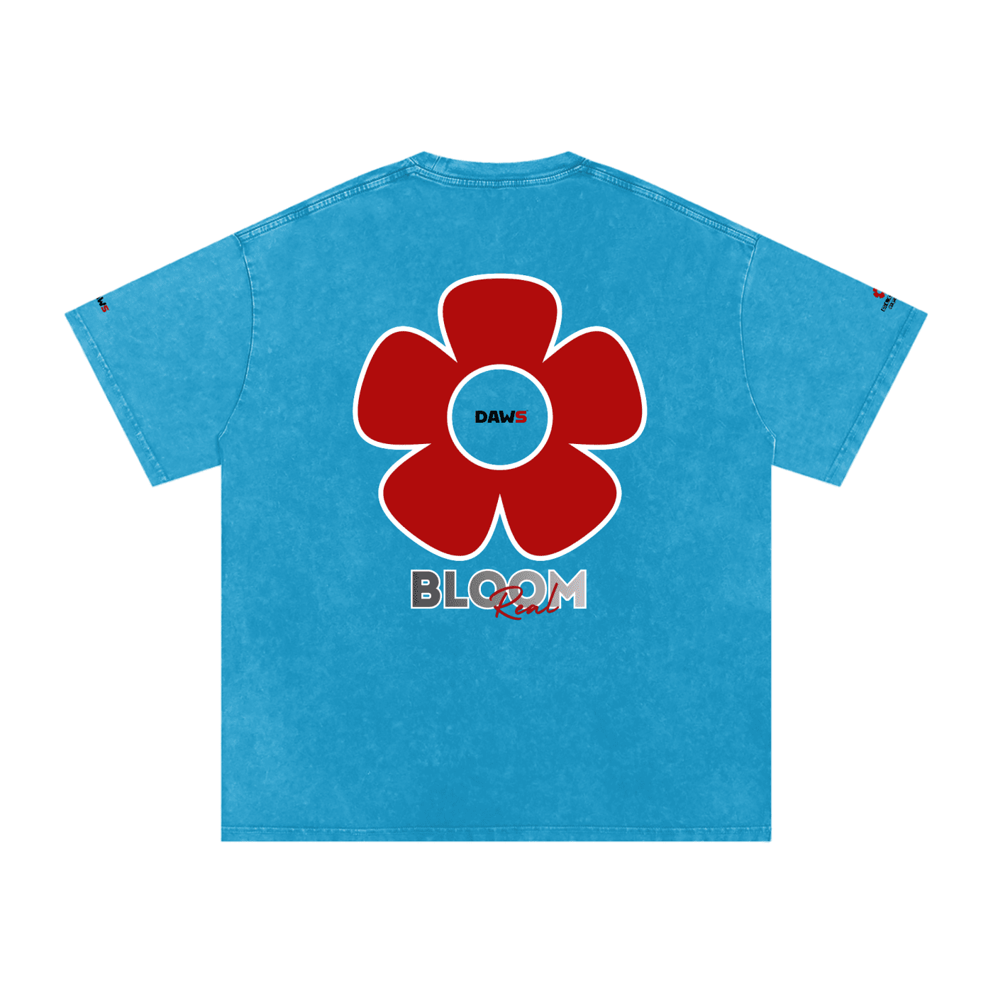 Camiseta Bloom Real oversize de algodón lavado a nieve DAWS Select unisex color - Streetwear DAWS