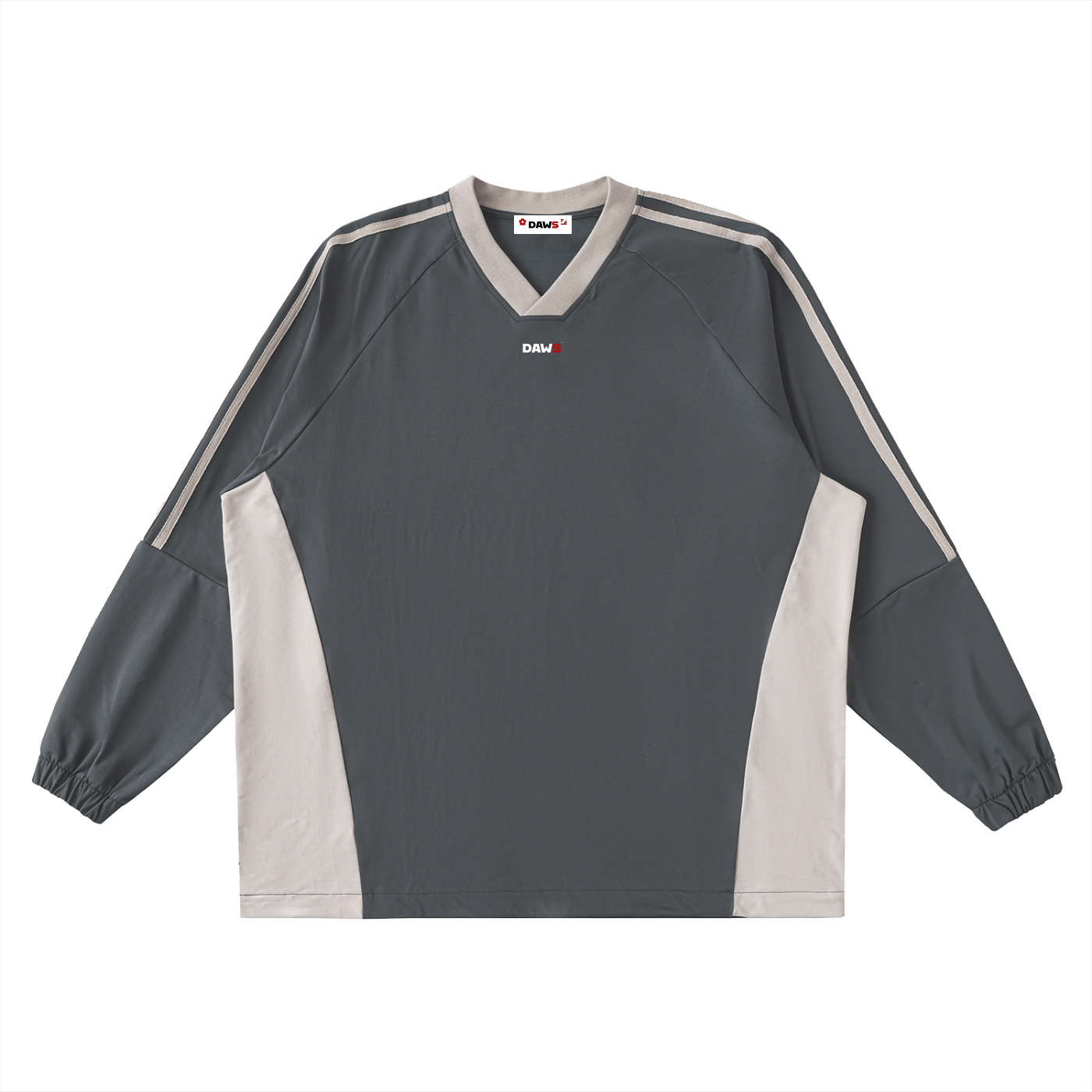 Camiseta de manga larga con cuello en V y bicolor DAWS Select - Unisex color - Streetwear DAWS