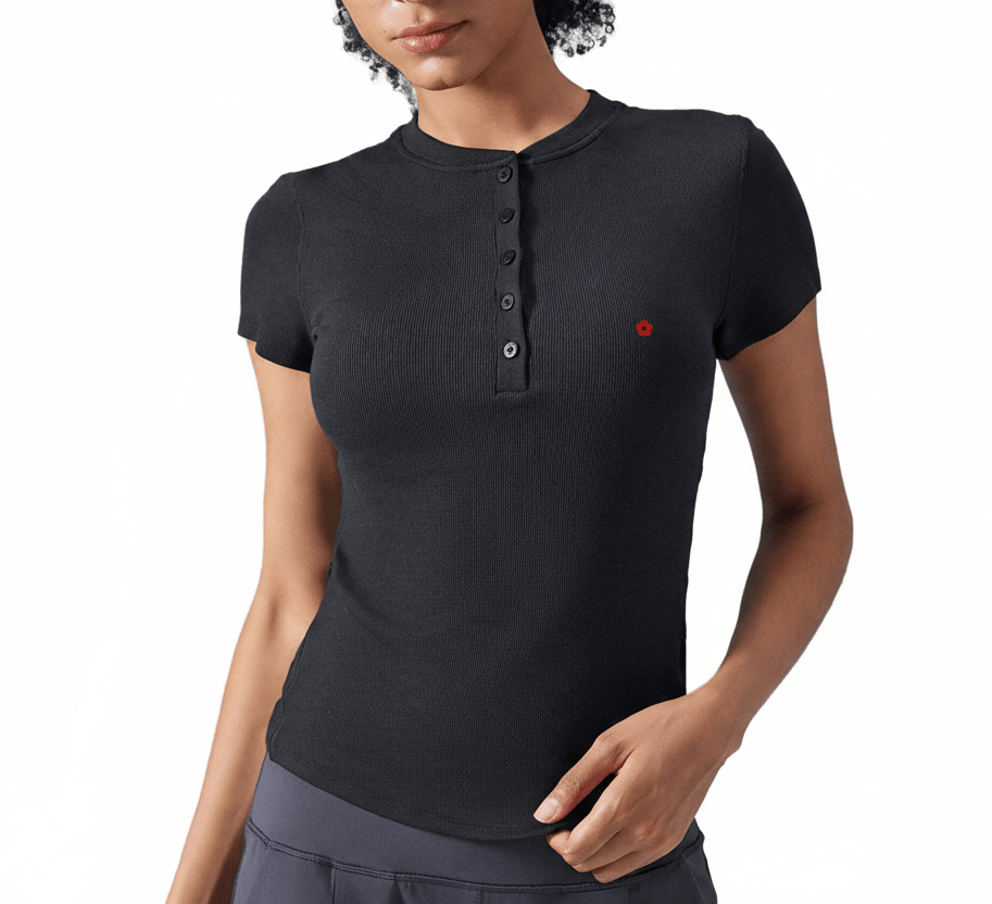 Camiseta Modal Bodycon Henley | Vera Redflower DAWS Select color - Streetwear DAWS