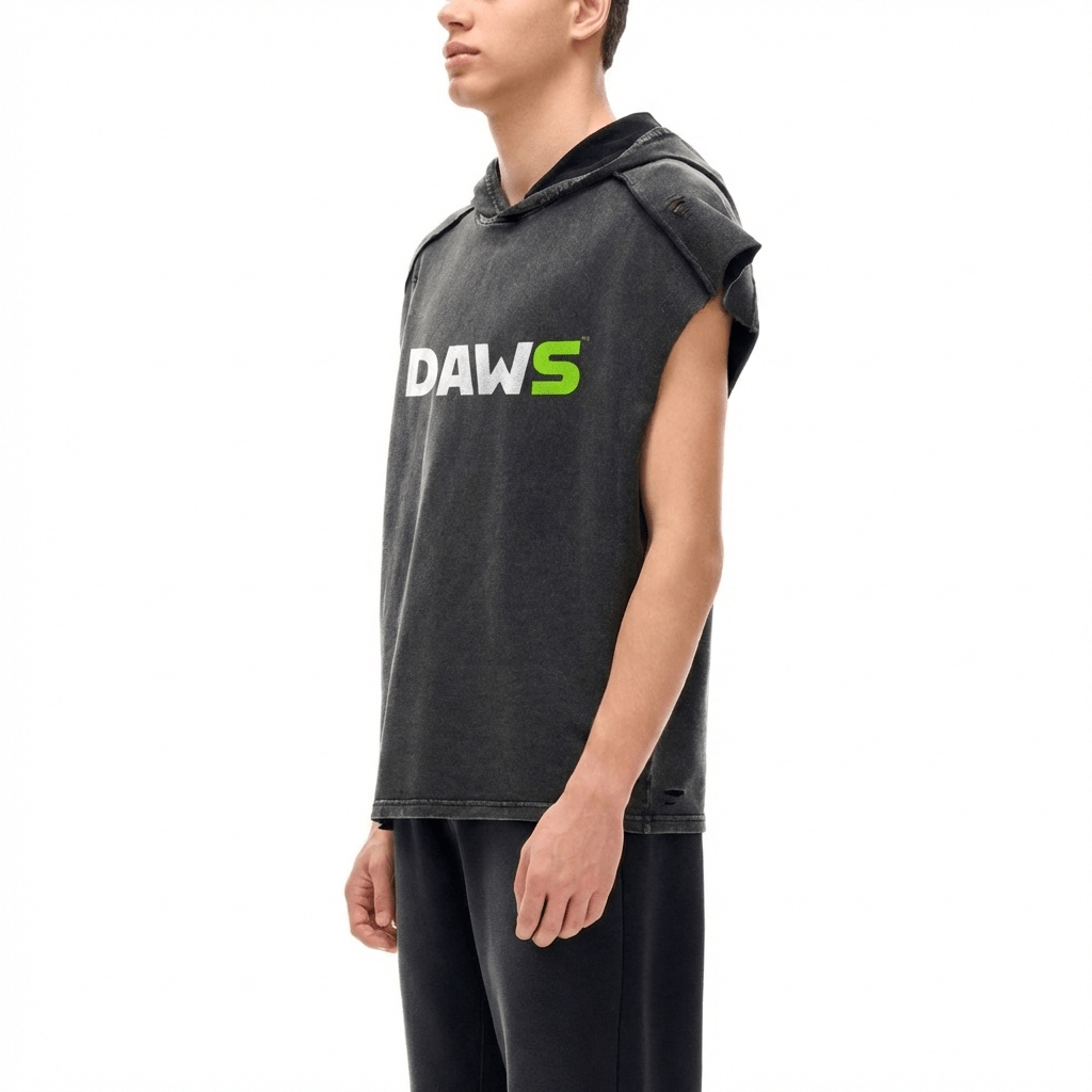 Camiseta sin mangas con capucha Snow Washed DAWS Select unisex color - Streetwear DAWS