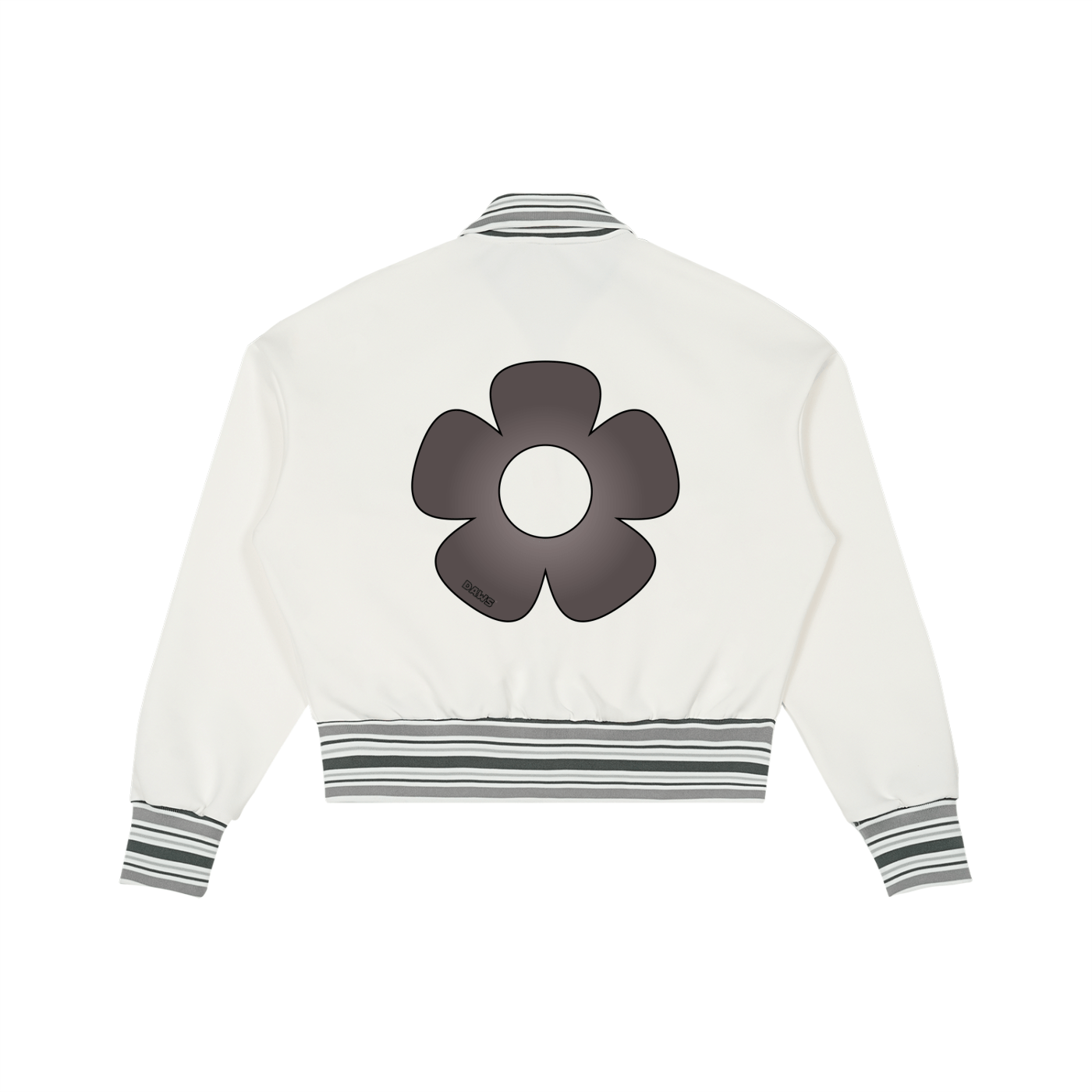 Chaqueta con cremallera y cuello acanalado a rayas DAWS Select unisex color - Streetwear DAWS