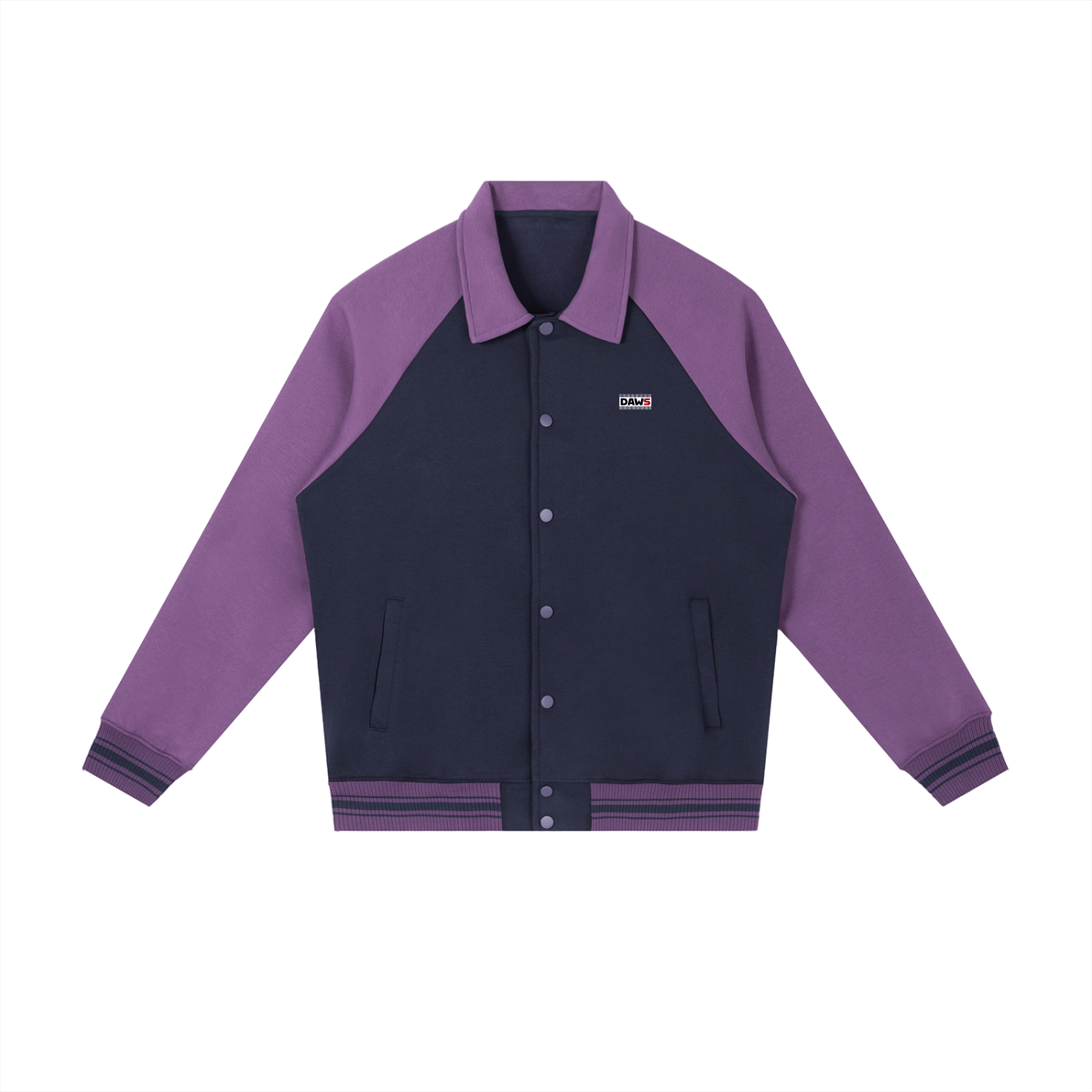 Chaqueta Varsity raglán Purple Contrast DAWS Select unisex color - Streetwear DAWS