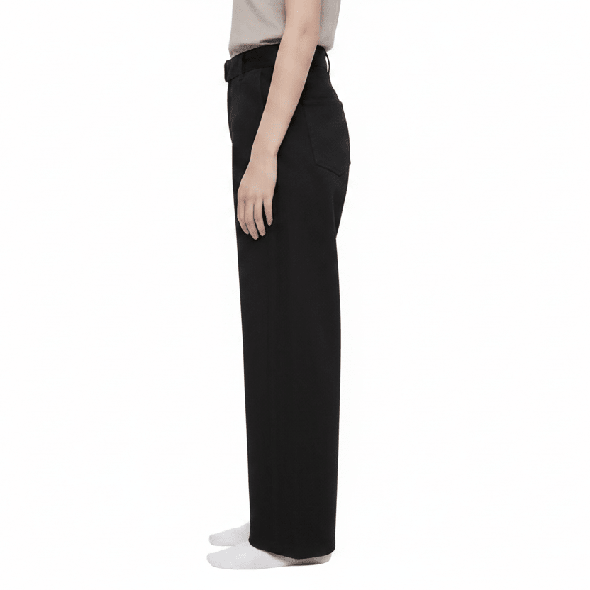 Chino Barrel Negro Mujer Negro/Black - Pantalones DAWS