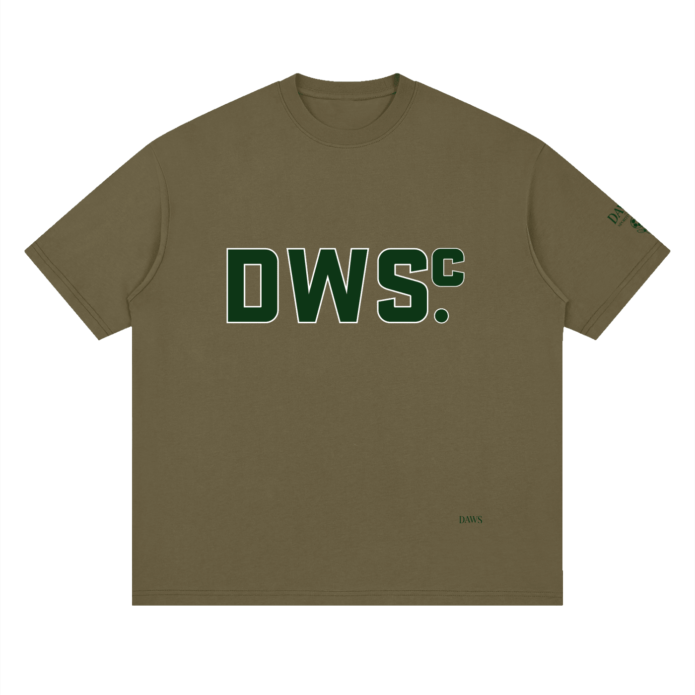 Collegiate Oversize Green Verde Oliva - Camisetas DAWS