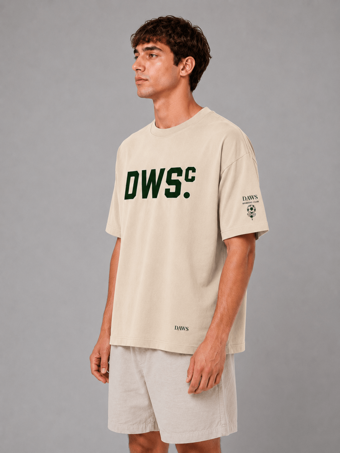 Collegiate Oversize Green Rosa Viejo - Camisetas DAWS