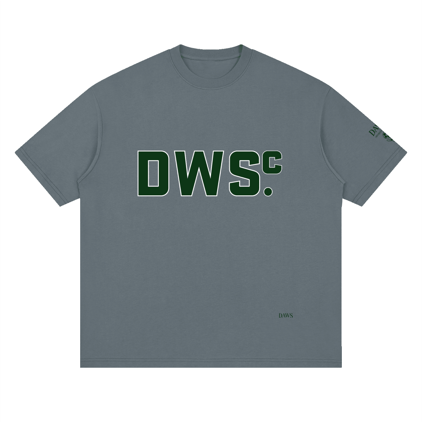 Collegiate Oversize Green Gris Antracita - Camisetas DAWS