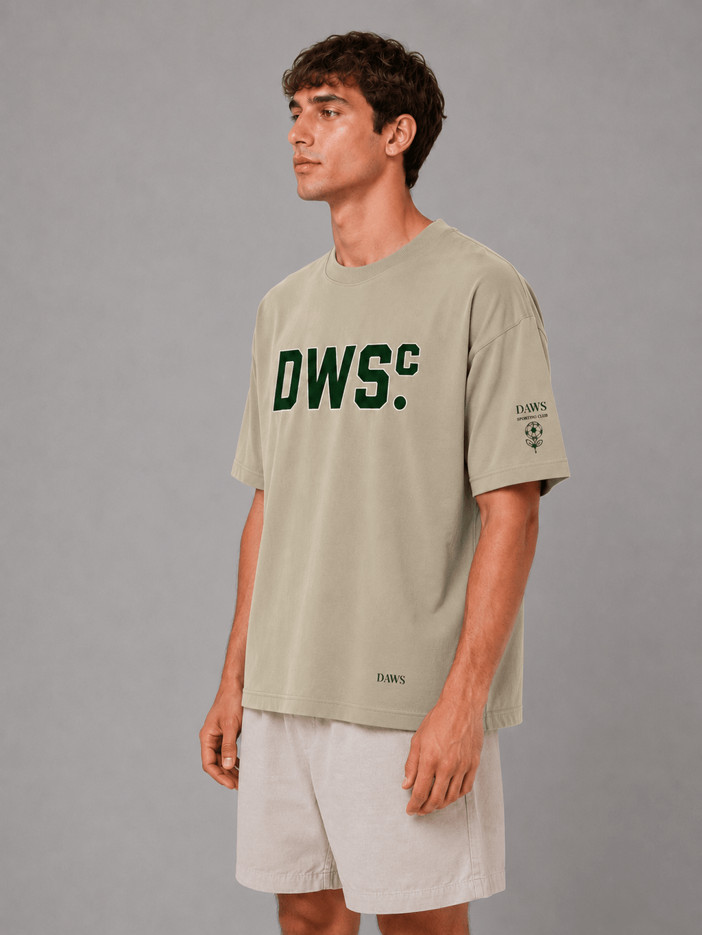 Collegiate Oversize Green Rosa Viejo - Camisetas DAWS