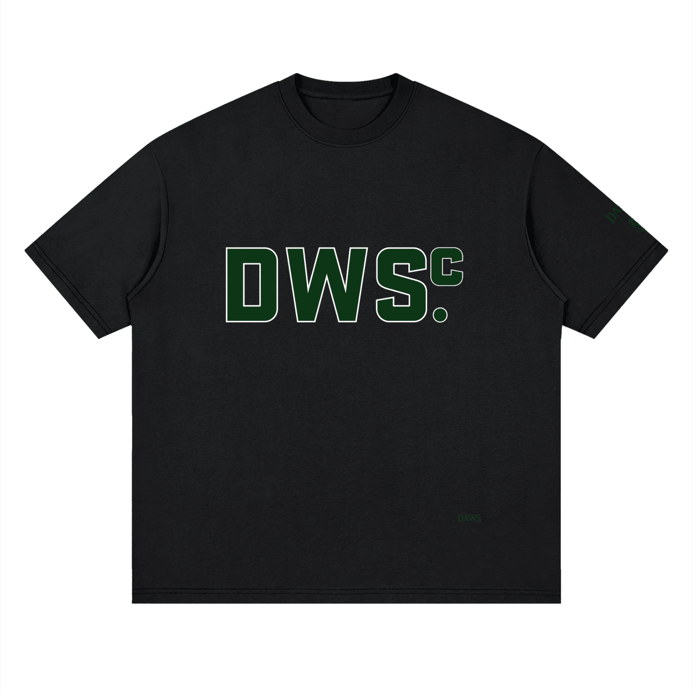 Collegiate Oversize Green Negro - Camisetas DAWS