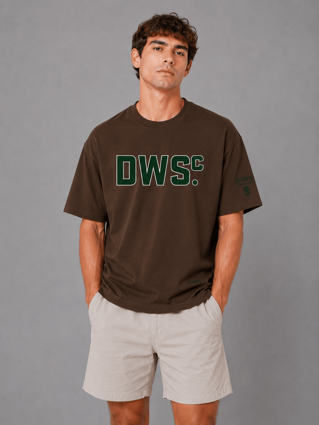 Collegiate Oversize Green Rosa Viejo - Camisetas DAWS