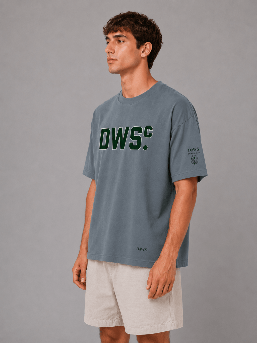 Collegiate Oversize Green Rosa Viejo - Camisetas DAWS