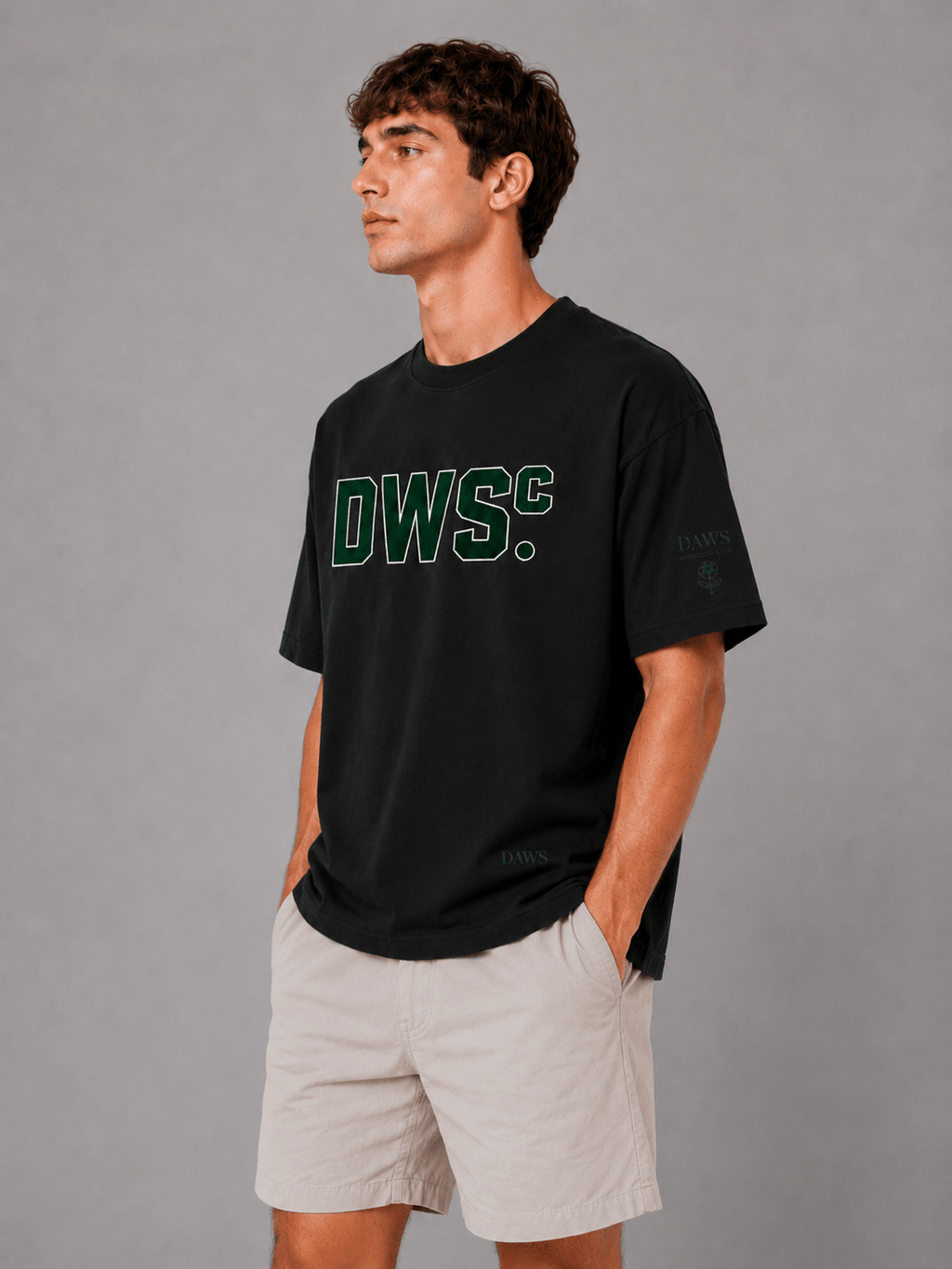 Collegiate Oversize Green Rosa Viejo - Camisetas DAWS