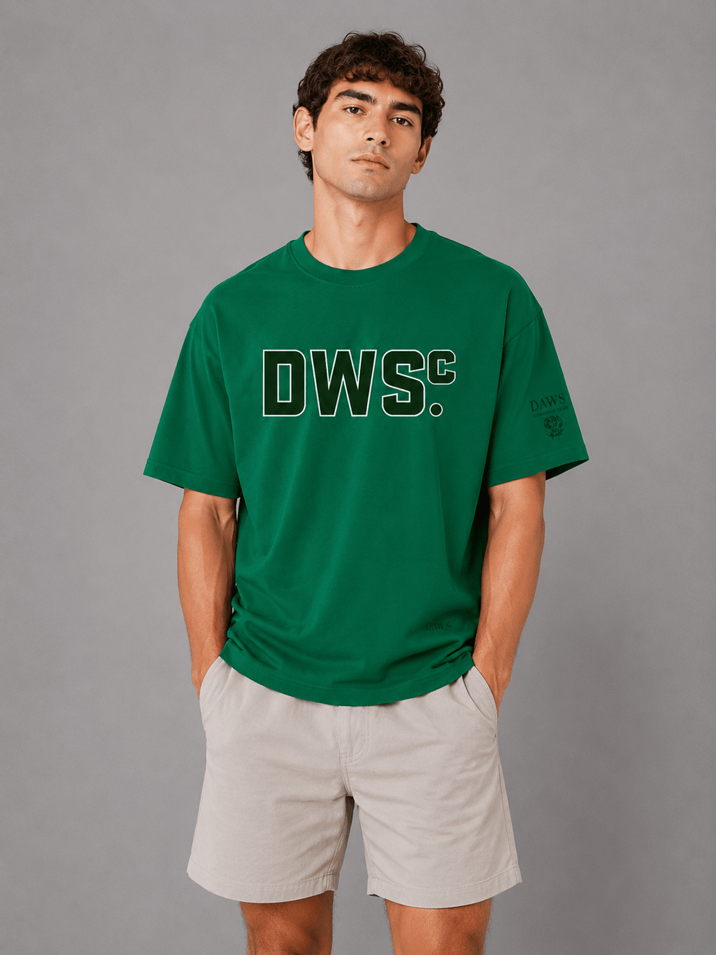 Collegiate Oversize Green Rosa Viejo - Camisetas DAWS