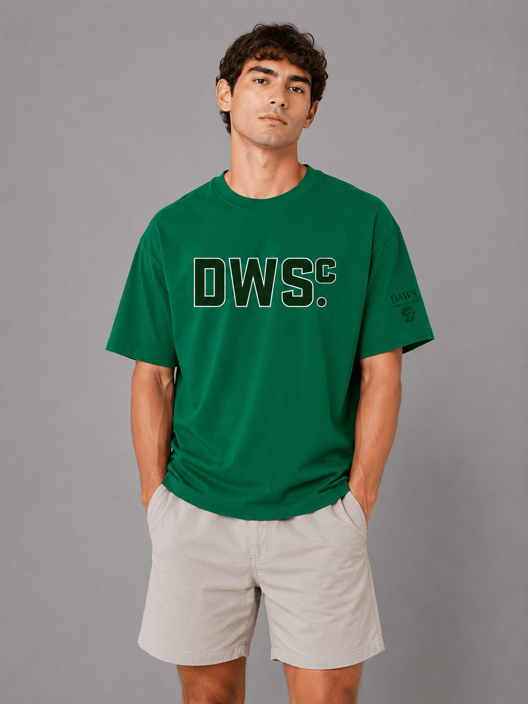 Collegiate Oversize Green Rosa Viejo - Camisetas DAWS