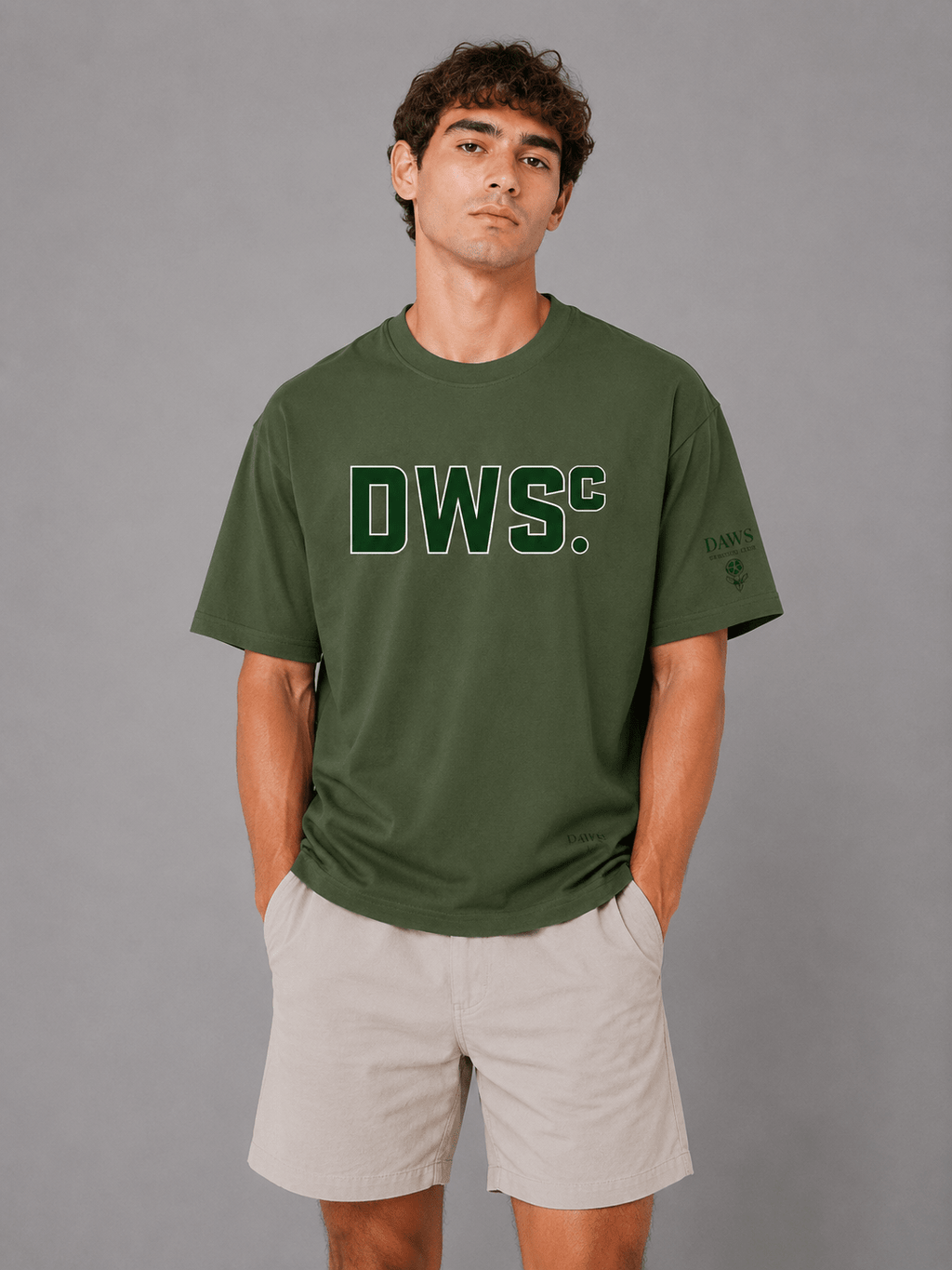 Collegiate Oversize Green Rosa Viejo - Camisetas DAWS