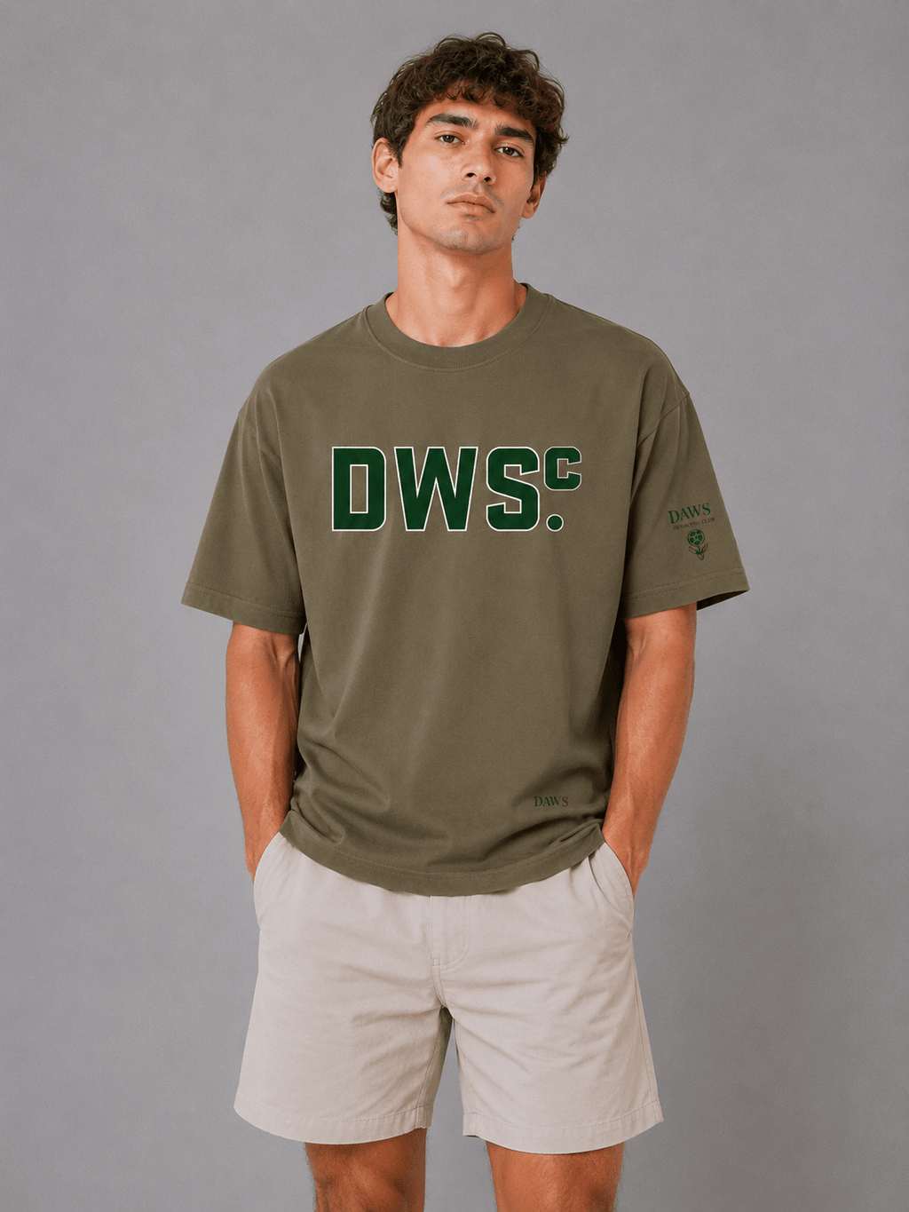 Collegiate Oversize Green Rosa Viejo - Camisetas DAWS