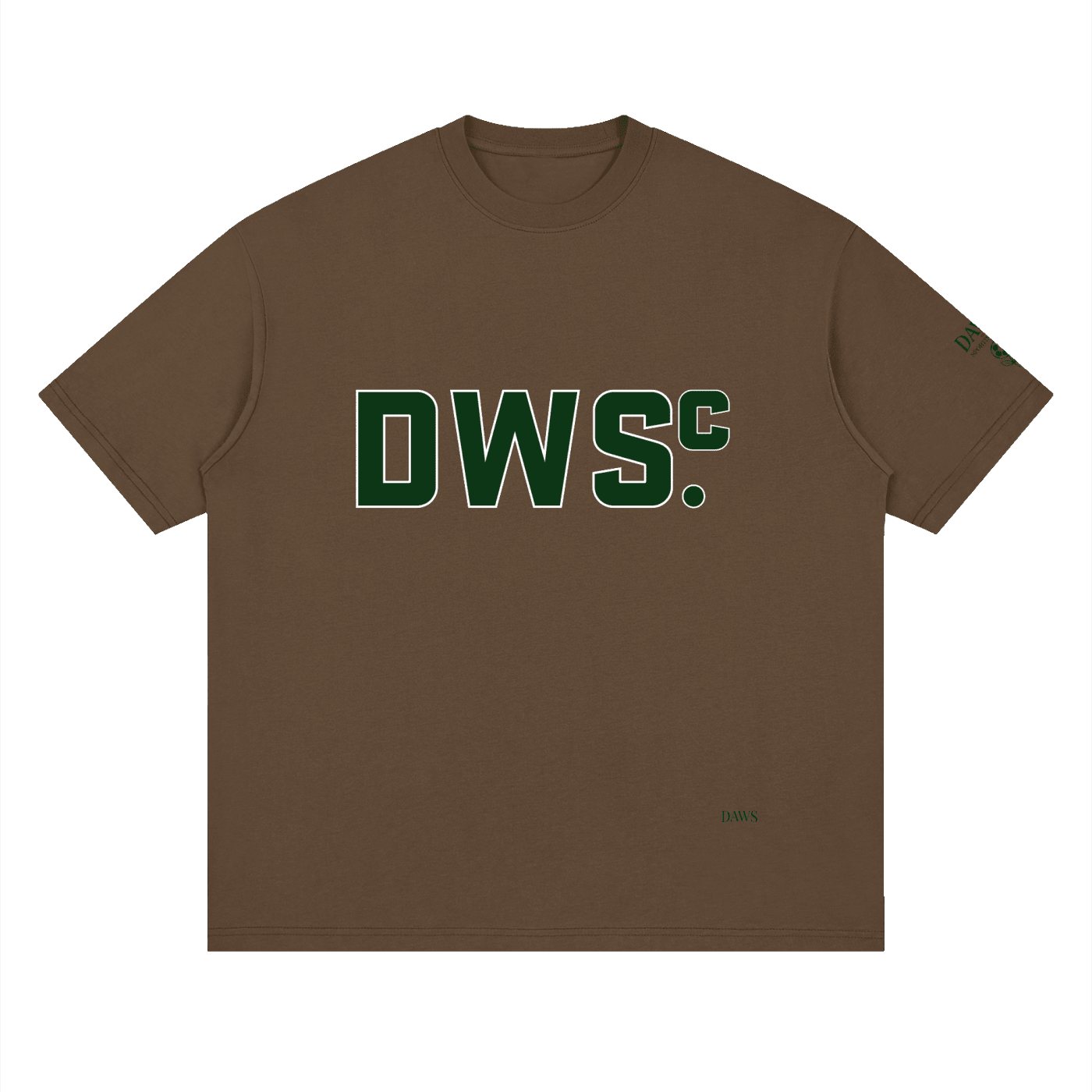 Collegiate Oversize Green Marrón - Camisetas DAWS