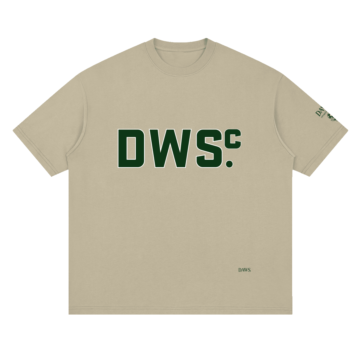 Collegiate Oversize Green Beige Arena - Camisetas DAWS