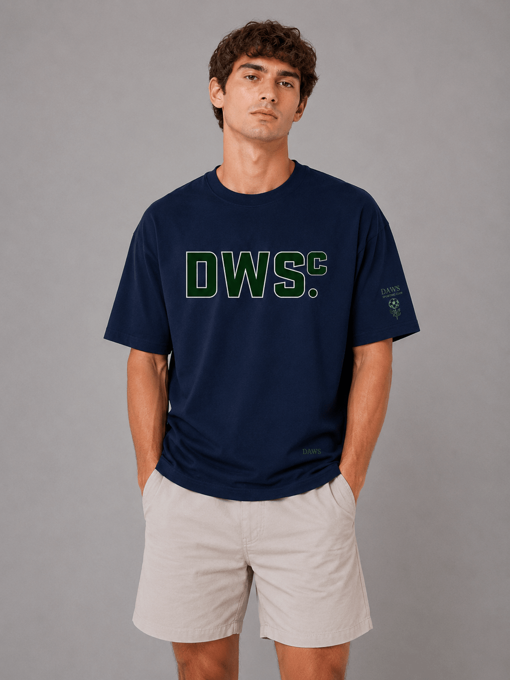 Collegiate Oversize Green Rosa Viejo - Camisetas DAWS