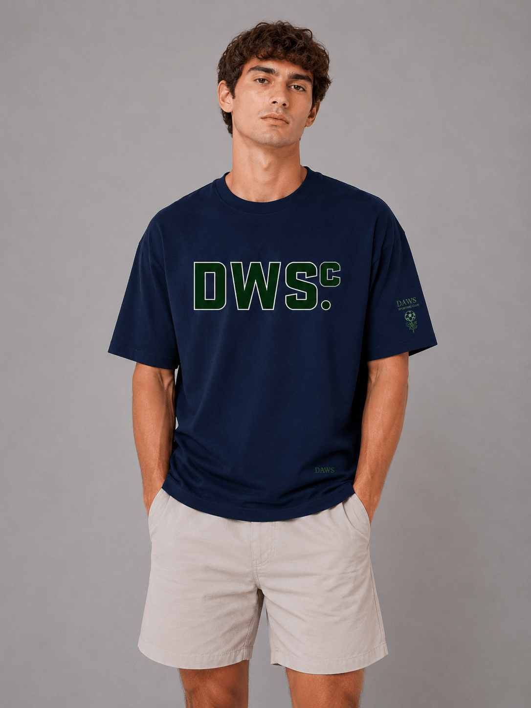Collegiate Oversize Green Rosa Viejo - Camisetas DAWS