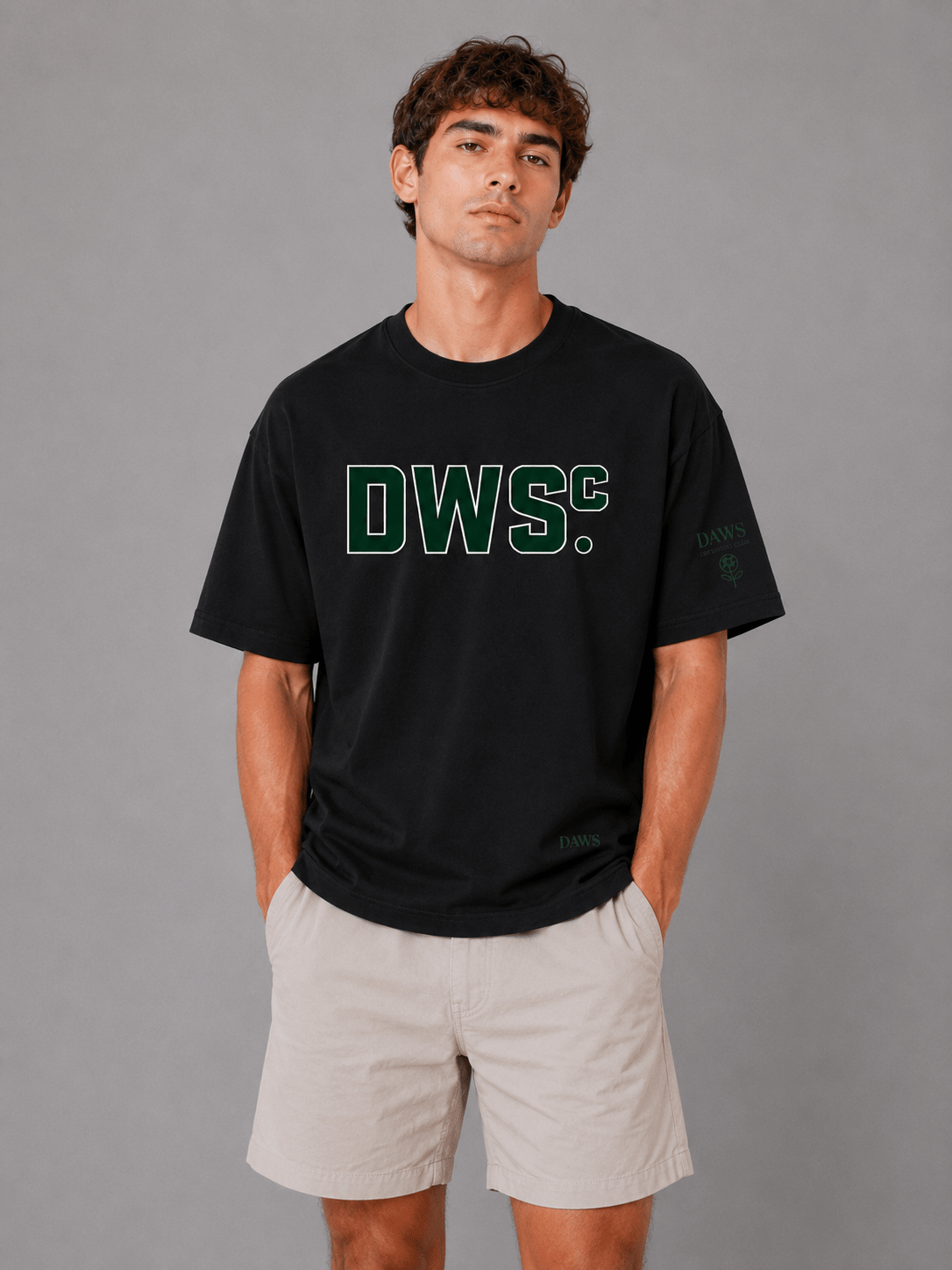Collegiate Oversize Green Rosa Viejo - Camisetas DAWS