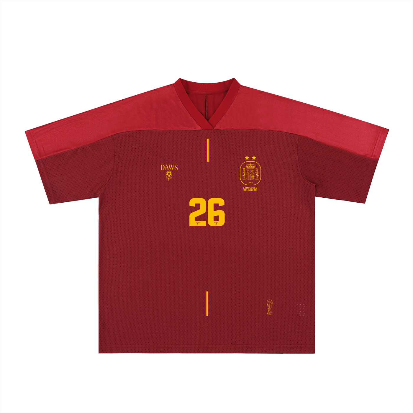 España 26 Rojo - Camisetas Futbol DAWS