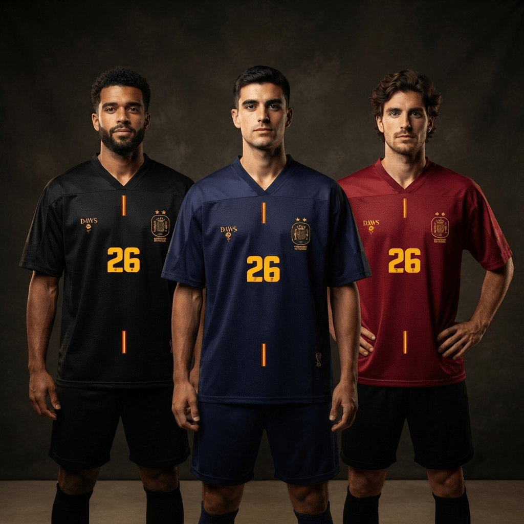 España 26 Rojo - Camisetas Futbol DAWS