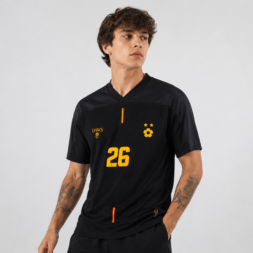 España Elegante 26 - Fútbol con Dos Estrellas Rojo - Camisetas Futbol DAWS