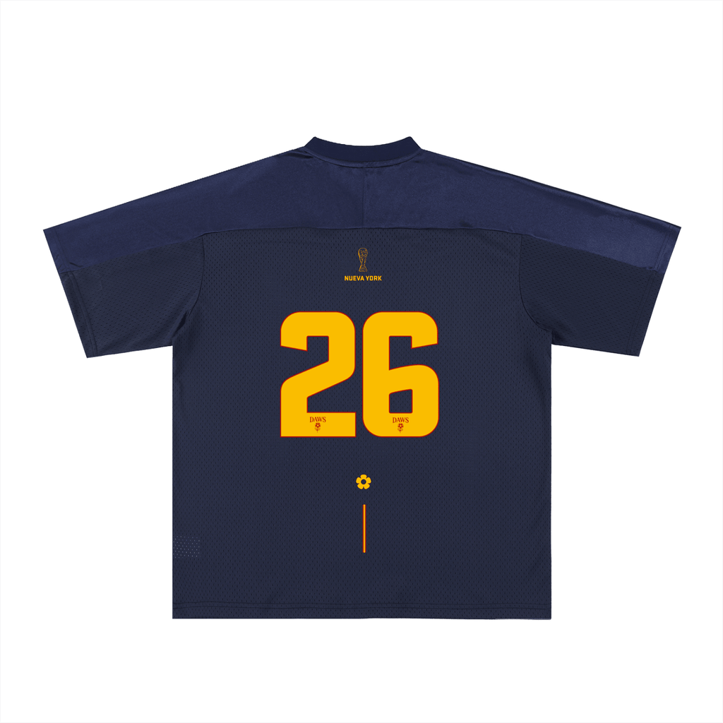 España Elegante 26 - Fútbol con Dos Estrellas Azul - Camisetas Futbol DAWS