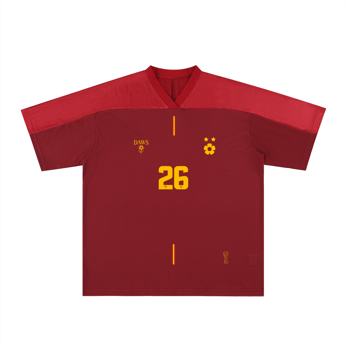 España Elegante 26 - Fútbol con Dos Estrellas Rojo - Camisetas Futbol DAWS