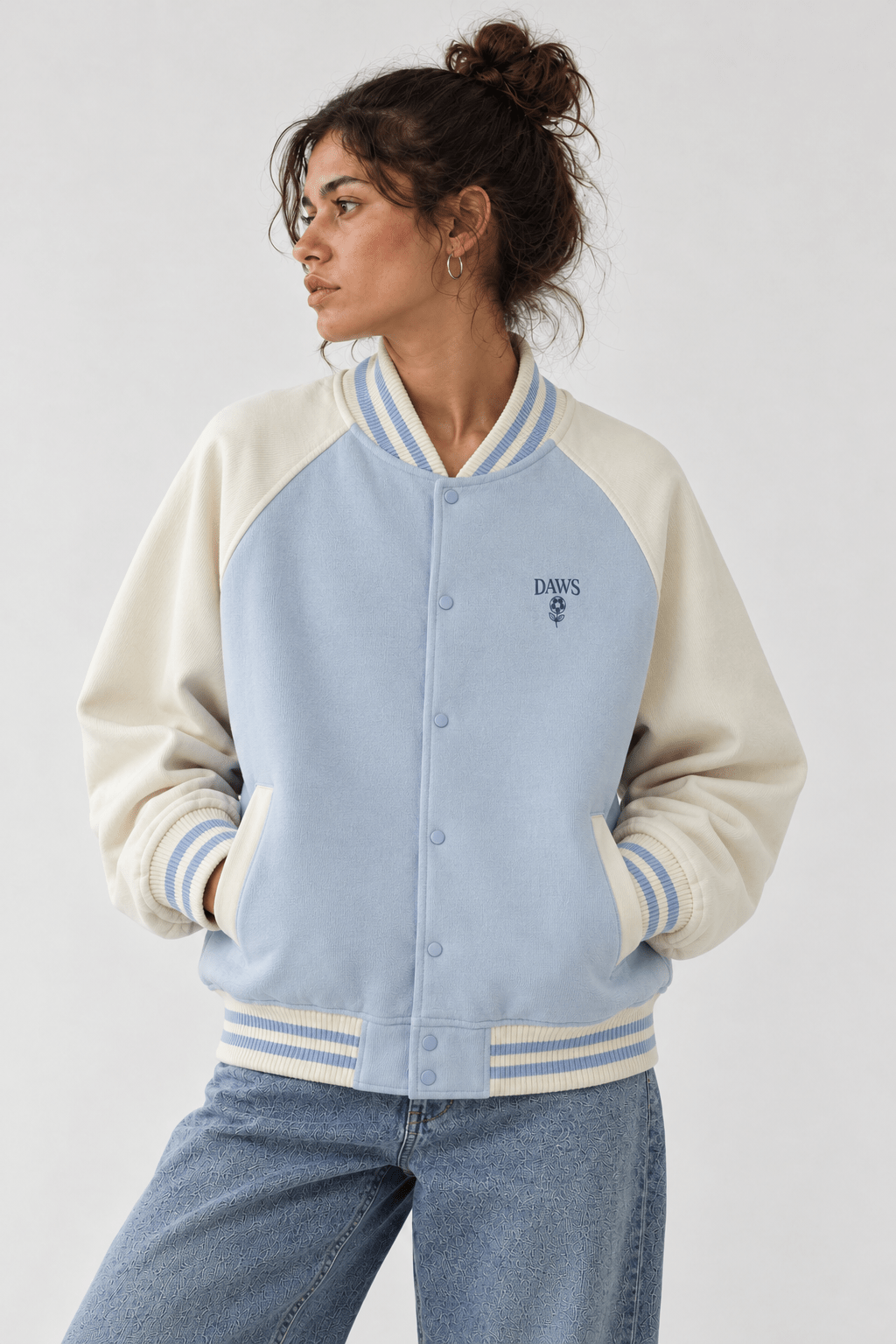 Forster Blue Light Blue with Apricot - Chaqueta DAWS