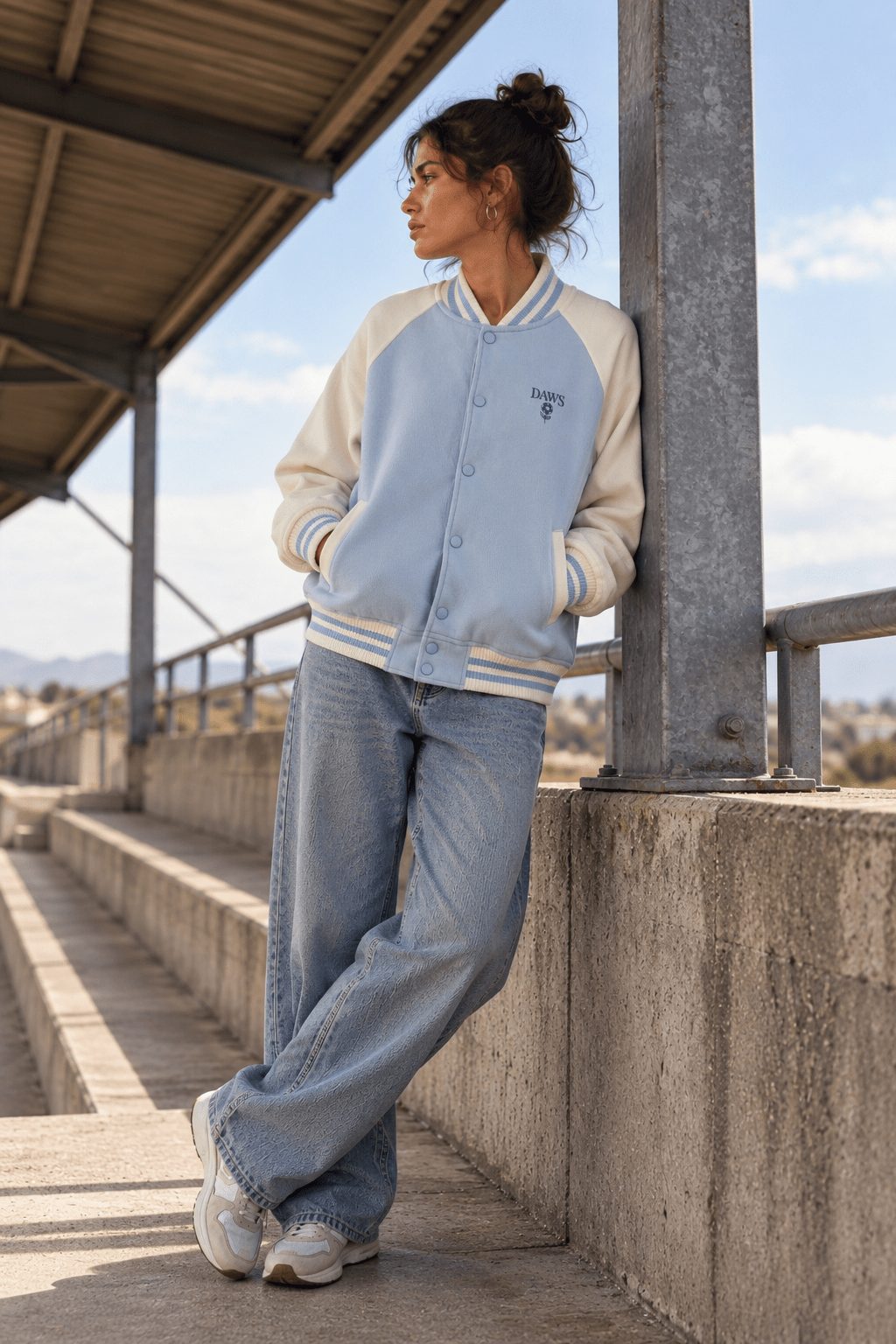 Forster Blue Light Blue with Apricot - Chaqueta DAWS