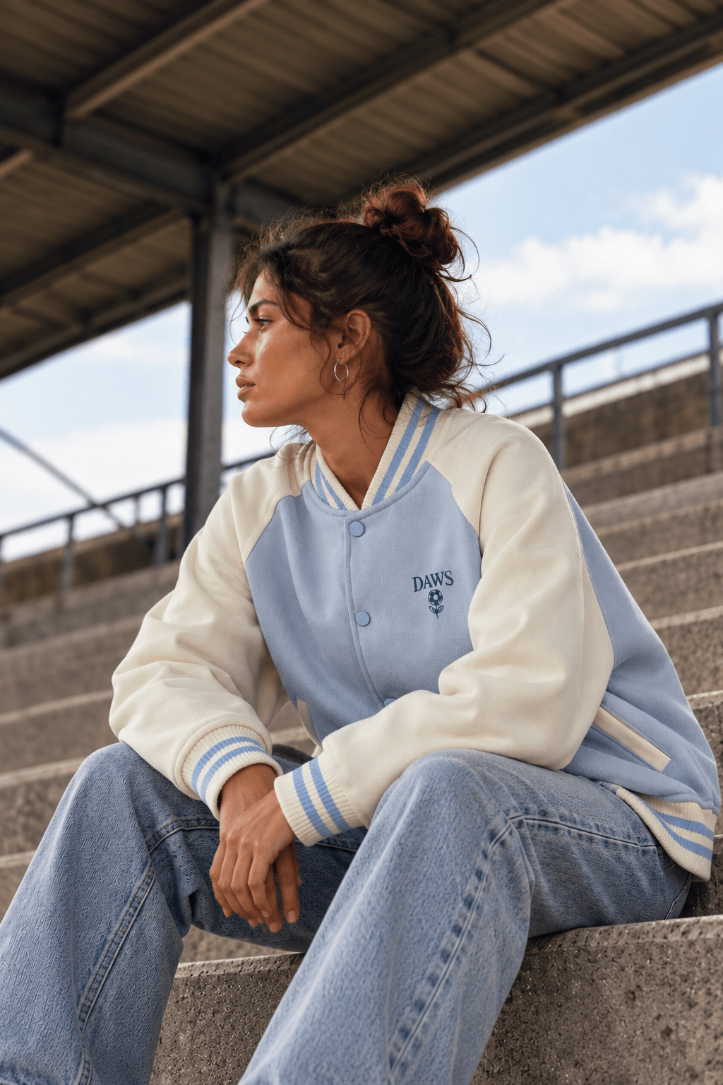 Forster Blue Light Blue with Apricot - Chaqueta DAWS