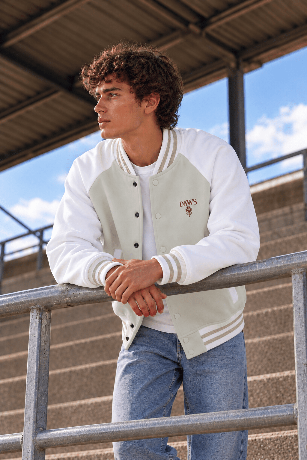 Forster Bordon Beige Camel with White - Chaqueta DAWS