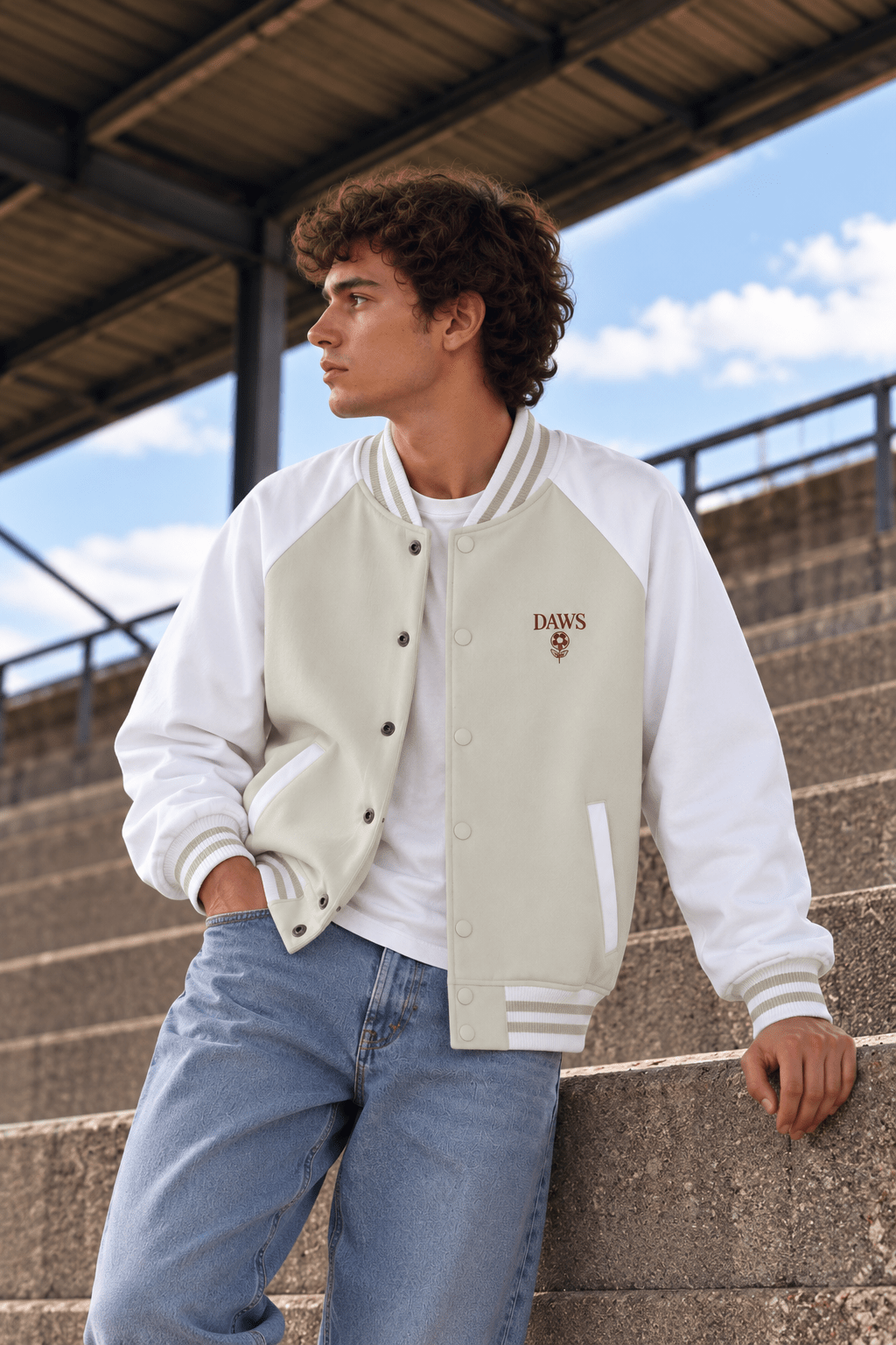 Forster Bordon Beige Camel with White - Chaqueta DAWS