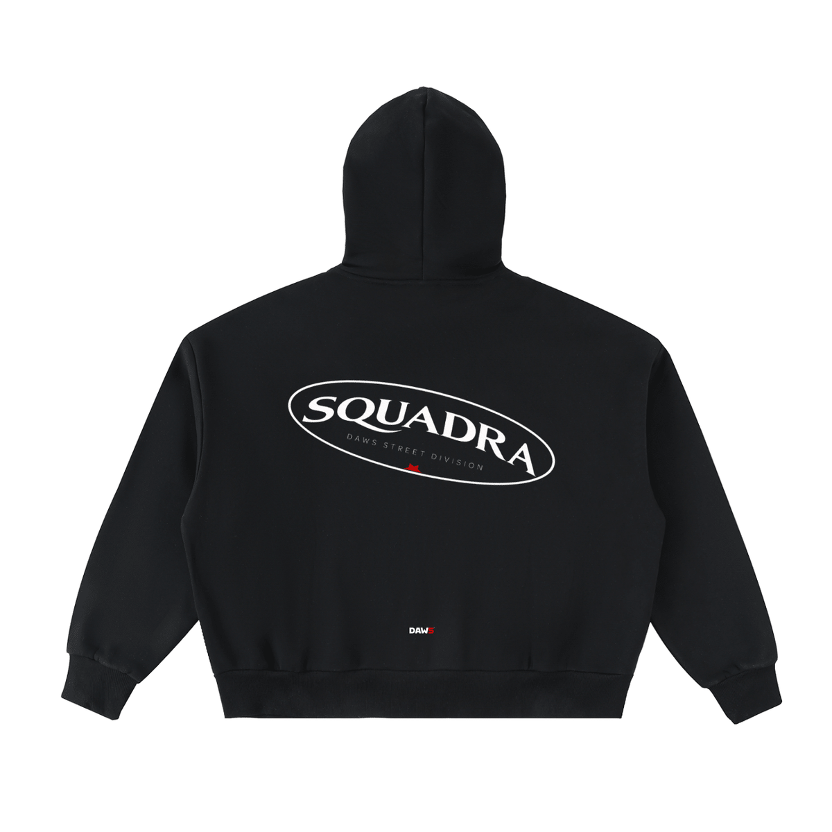 HALO VOID Full-Zip Boxy Hoodie Black - Sudadera DAWS
