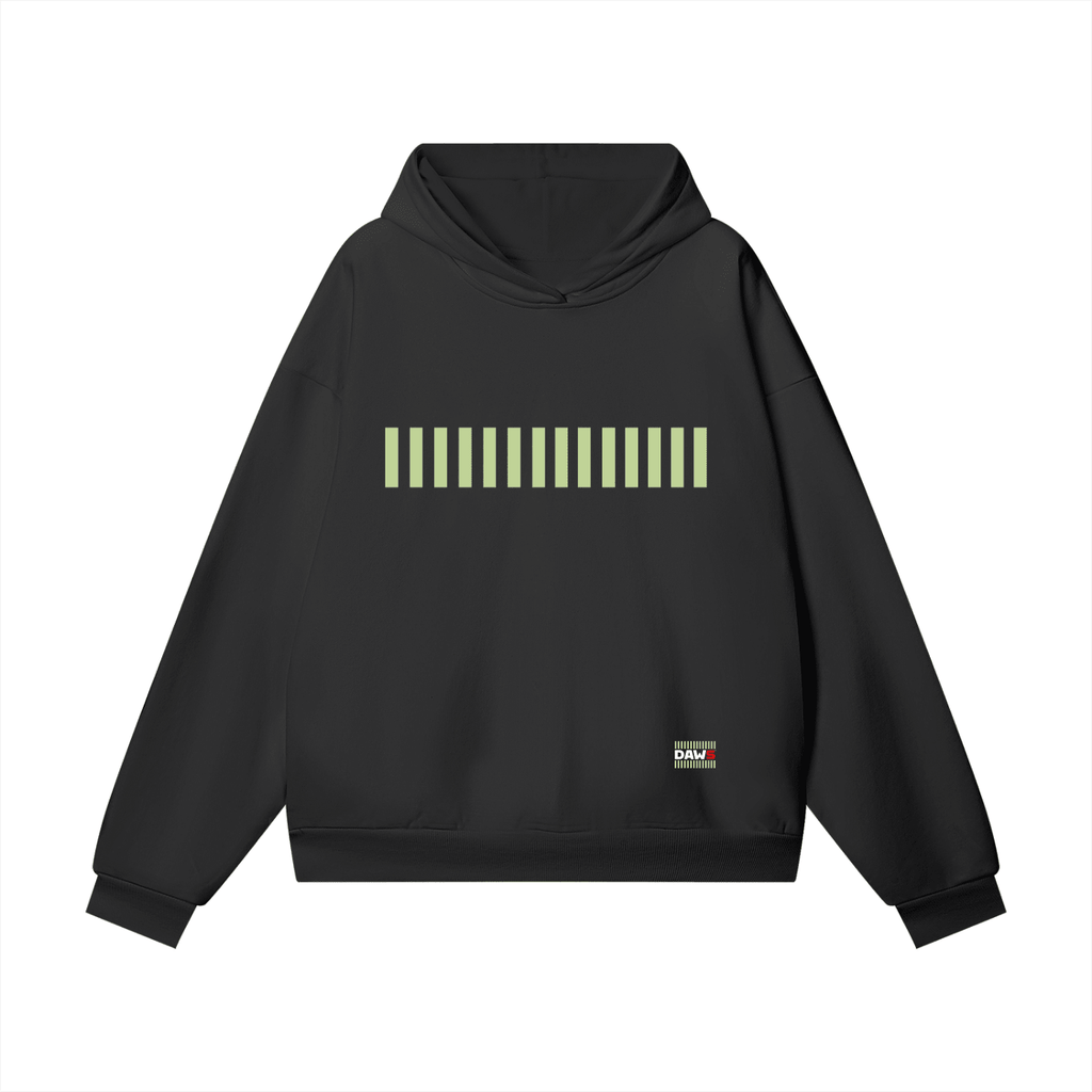 Heavyweight Hidden Pocket Fleece Hoodie Black Beauty - DAWS