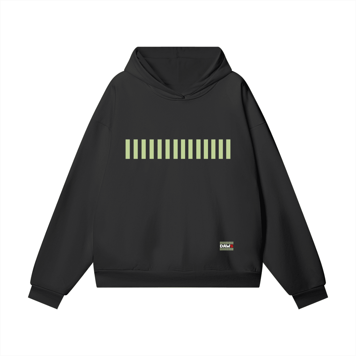 Heavyweight Hidden Pocket Fleece Hoodie Black Beauty - DAWS