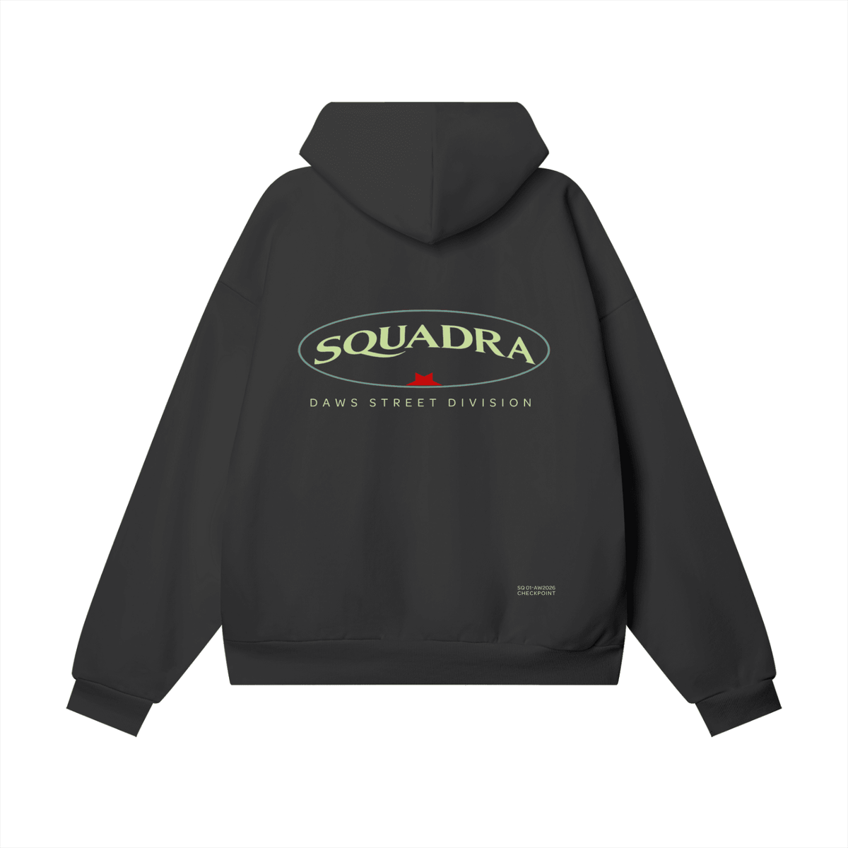 Heavyweight Hidden Pocket Fleece Hoodie Black Beauty - DAWS